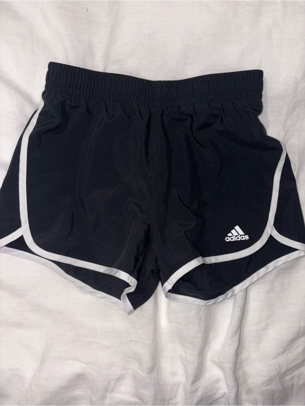 adidas Black Shorts with White Trim